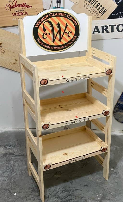 Poole & Sons Inc. - Wholesale Retailer Display Stand/Case - Wooden 4 Tier End-Cap Display7