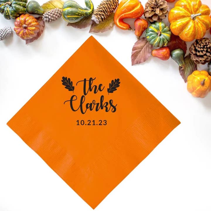 Serviettes de Thanksgiving pour invité, serviette cocktail Thanksgiving pour la vente par GiftsbyPR