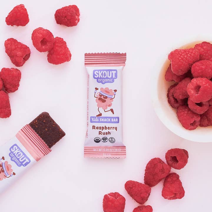 Barre de collation pour enfants Skout Organic Raspberry Rush | Sans noix pour la vente par Skout Organic