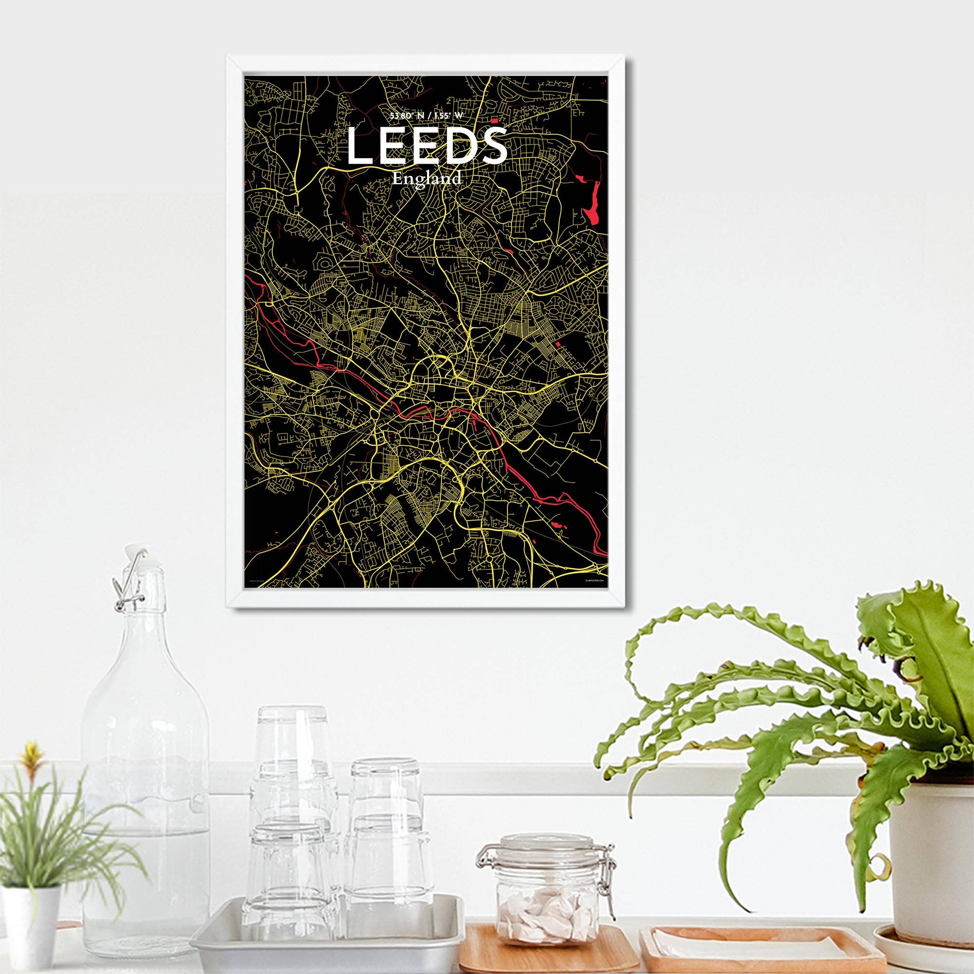 OurPoster.com – wholesale Poster – Leeds karta affisch83
