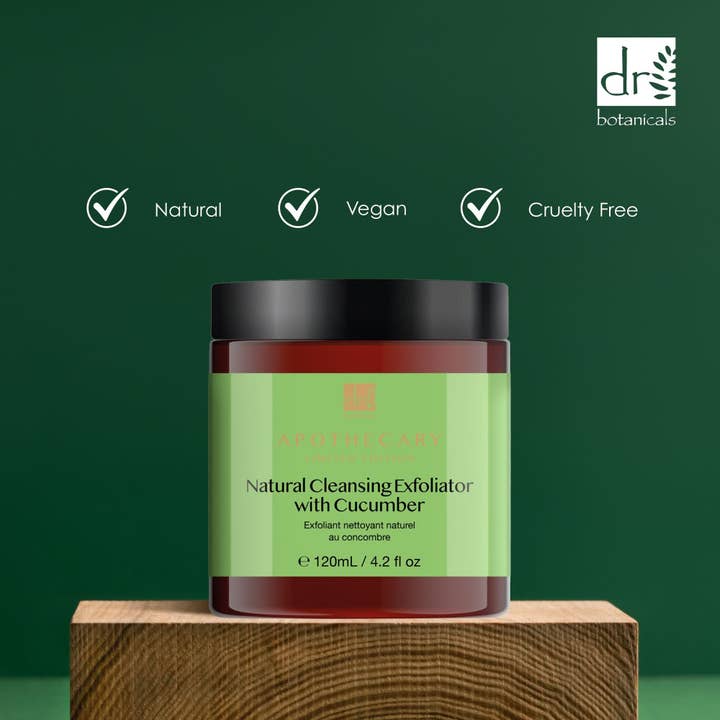 F&J USA LLC - Dr Botanicals - skinChemists - Wholesale Facial Exfoliant/Scrub - Natural Cleansing Exfoliator with Cucumber 120ml3