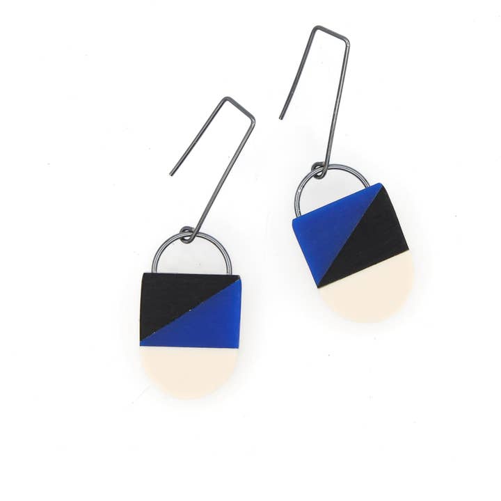 Siri Earring · Modern Geometric Color-block for wholesale by Bird of Virtue