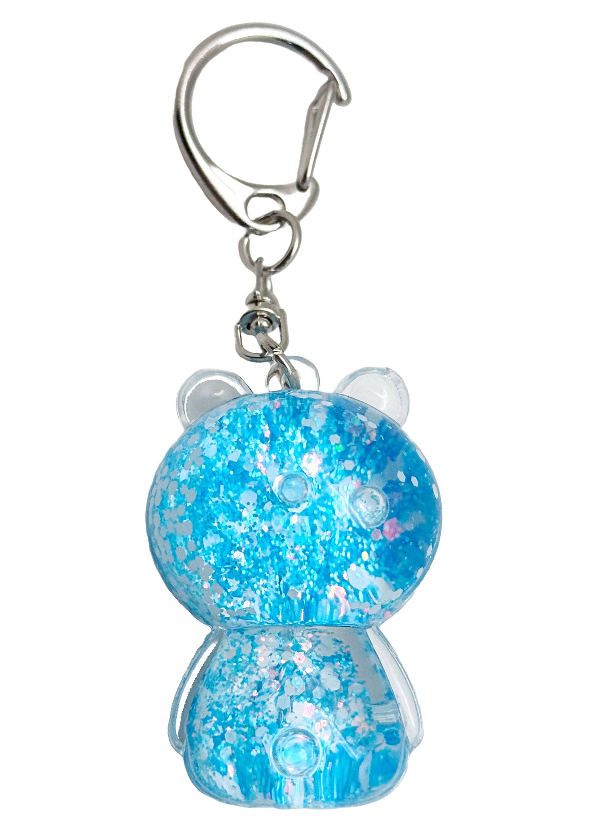 LASR – wholesale Keychain – Women's – Kira Kira Bear Globe Blue Glitters Keychain1
