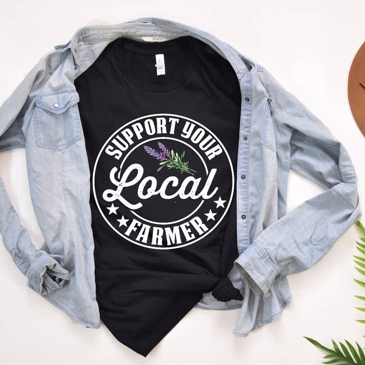 Camiseta Support Your Local Farmers (lavanda) para venta al por mayor de One Nine