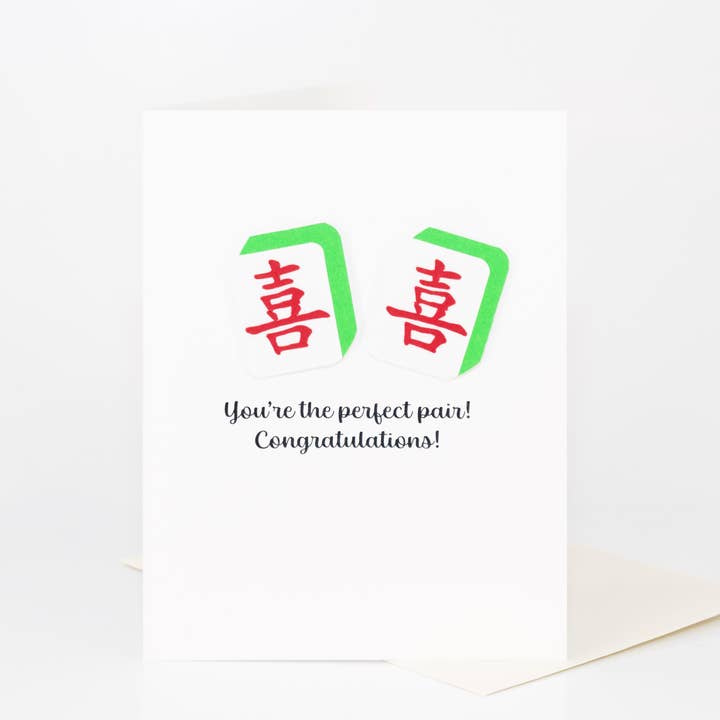 Tarjeta de boda de Mahjong para venta al por mayor de Andoria Paper