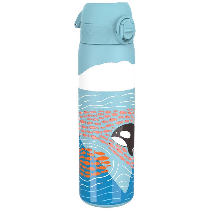Ion8 Leak Proof Slim Water Bottle, Stainless Steel, Printed for wholesale by Ion8