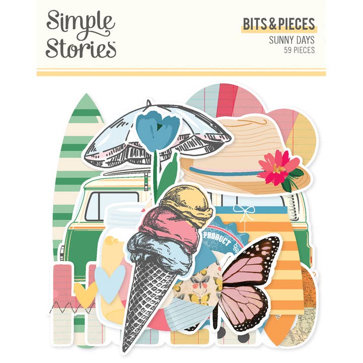 Jours Ensoleillés - Éléments Découpés en Carton 59 Bits & Pieces pour la vente par Simple Stories