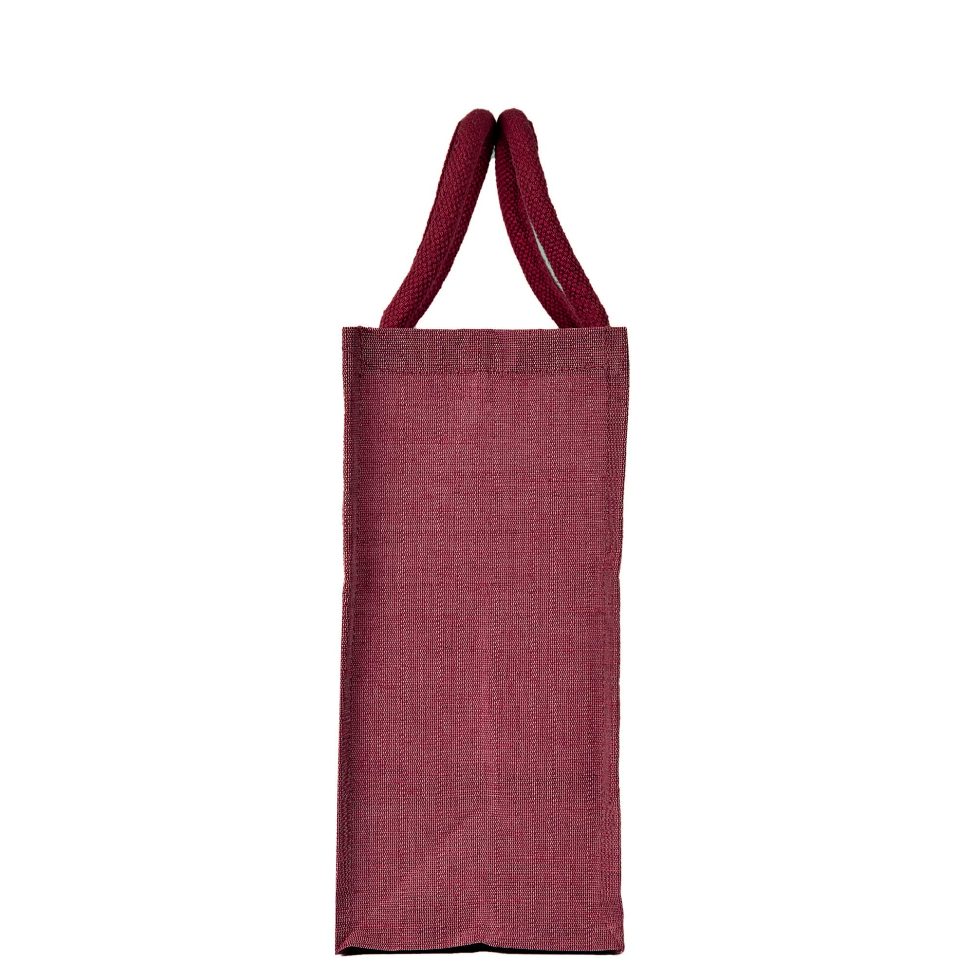 ecojutebags – Engroshandel Indkøbspose/indkøbstaske – 4 genanvendelige Juco-tasker med lomme og håndtag – 12x10x6 - Gave4