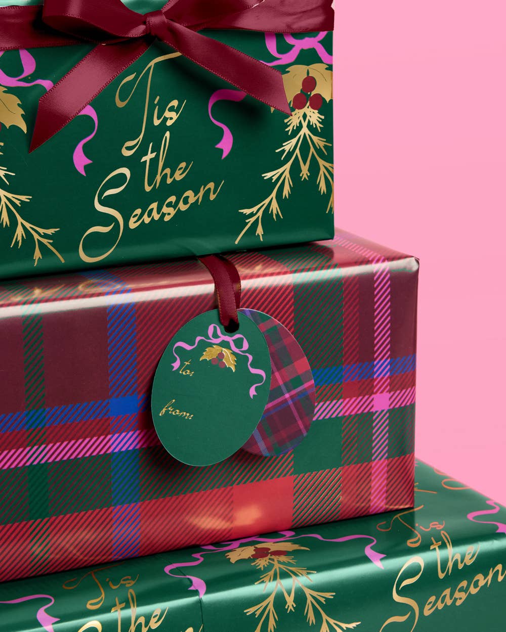 xo, Fetti - Wholesale Flat Wrap - Tis the Season Wrapping Paper  12 sheets + 16 tags Christmas4