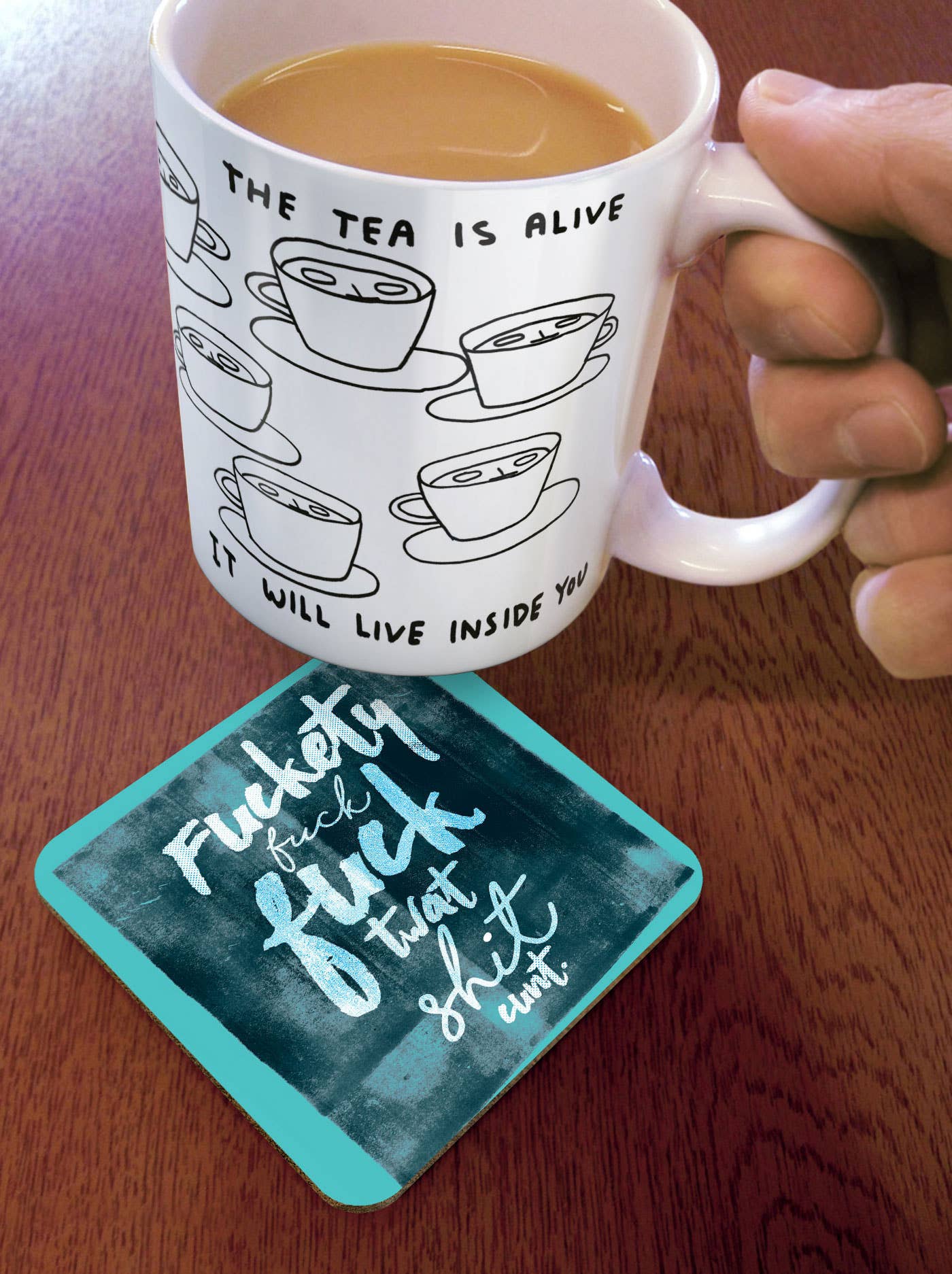 Brainbox Candy - Vendita all'ingrosso Sottobicchiere - Divertente regalo: Fuckety Fuck Coaster di Brainbox Candy1