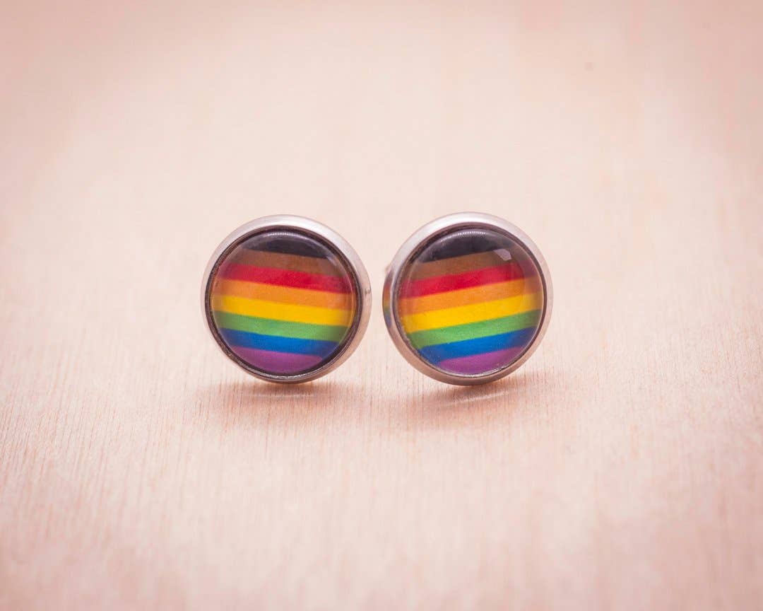 Crafty Queer Studio - Wholesale Stud/Post Earrings - Inclusive rainbow LGBTQ+ earrings - stud or dangle1