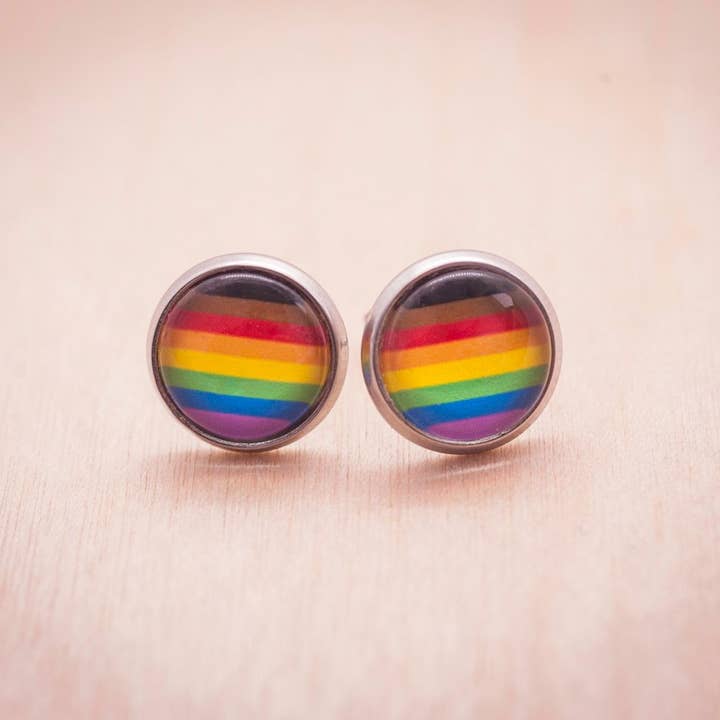 Crafty Queer Studio - Wholesale Stud/Post Earrings - Inclusive rainbow LGBTQ+ earrings - stud or dangle1