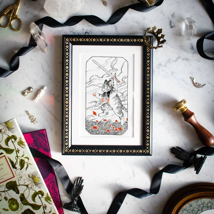 "Knight Of Swords" – Archival Tarot Art Print for wholesale by Po Yan Leung