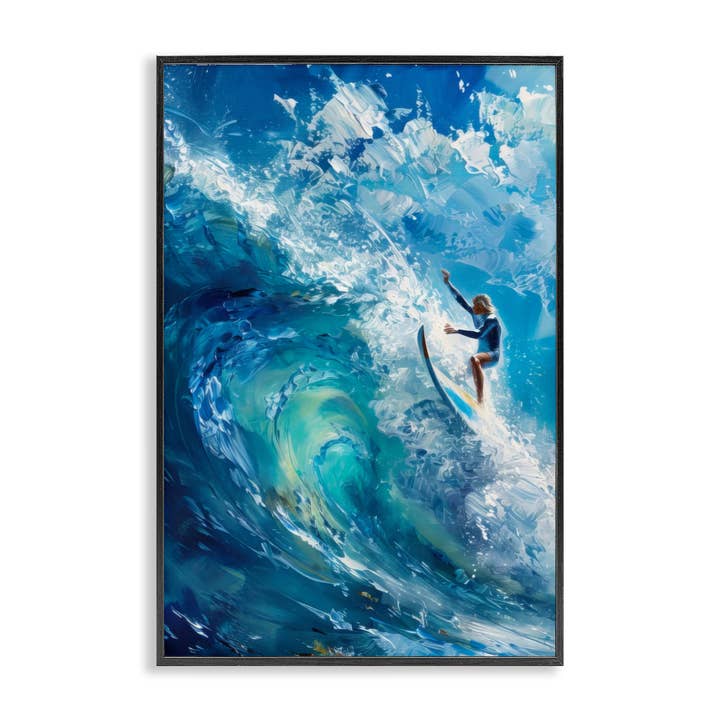 Soul Surfer auf Tidal Wave - Gerahmte Wandkunst für den Großhandel von Stupell Industries