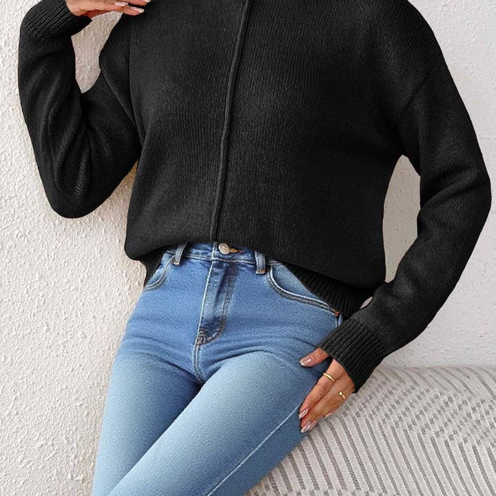 Masyal - Wholesale Knit Sweater - Women's - Autumn/Winter Women's High Neck Base Layer Sweater