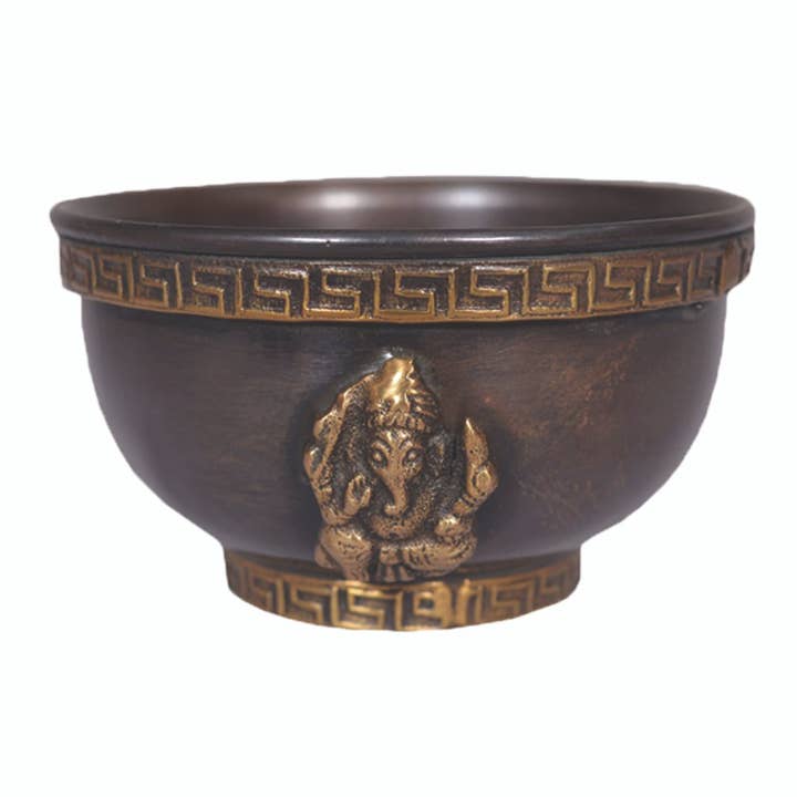 Ganesha Copper Bowl (3 in.) for wholesale by Designs by Deekay Inc.