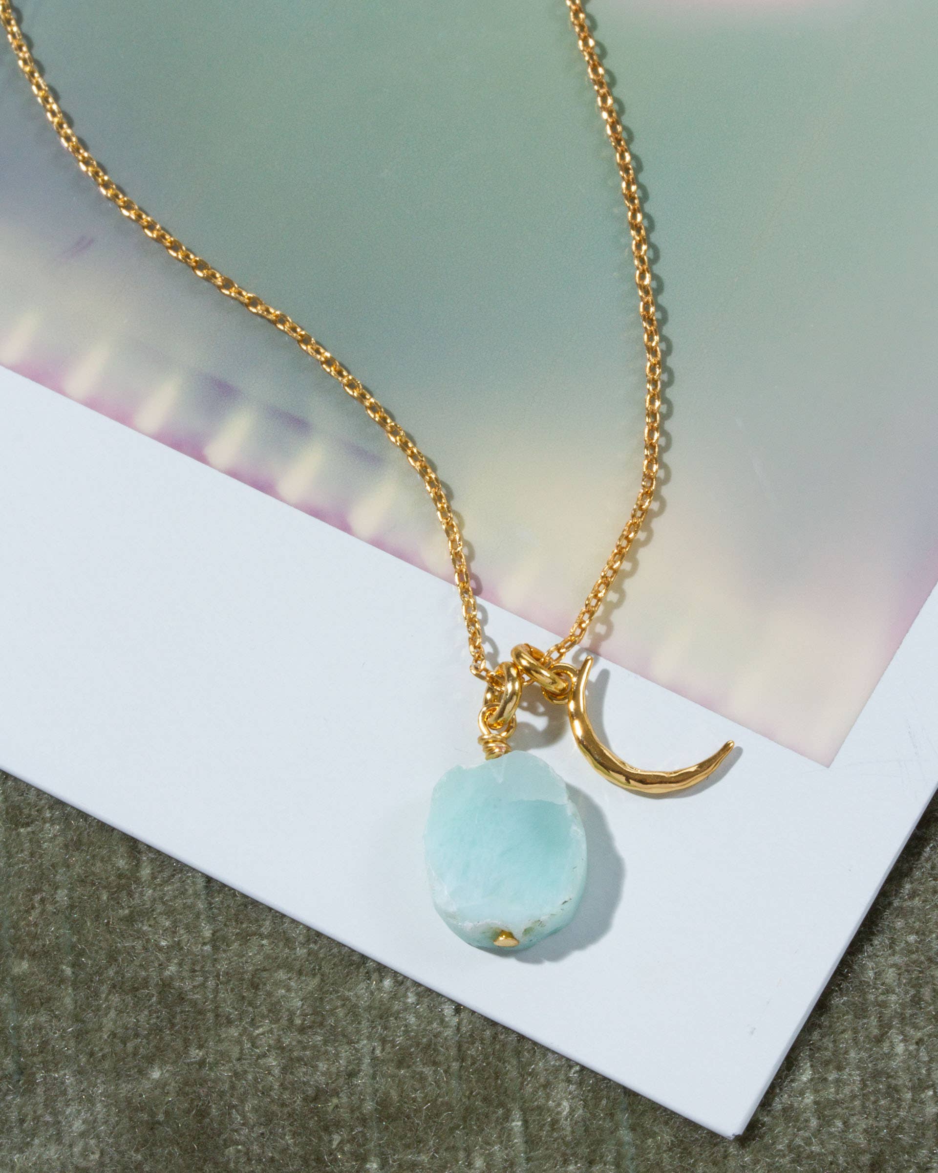 Luna Norte - Wholesale Pendant/charm necklace - Celestial Being Necklace- Larimar