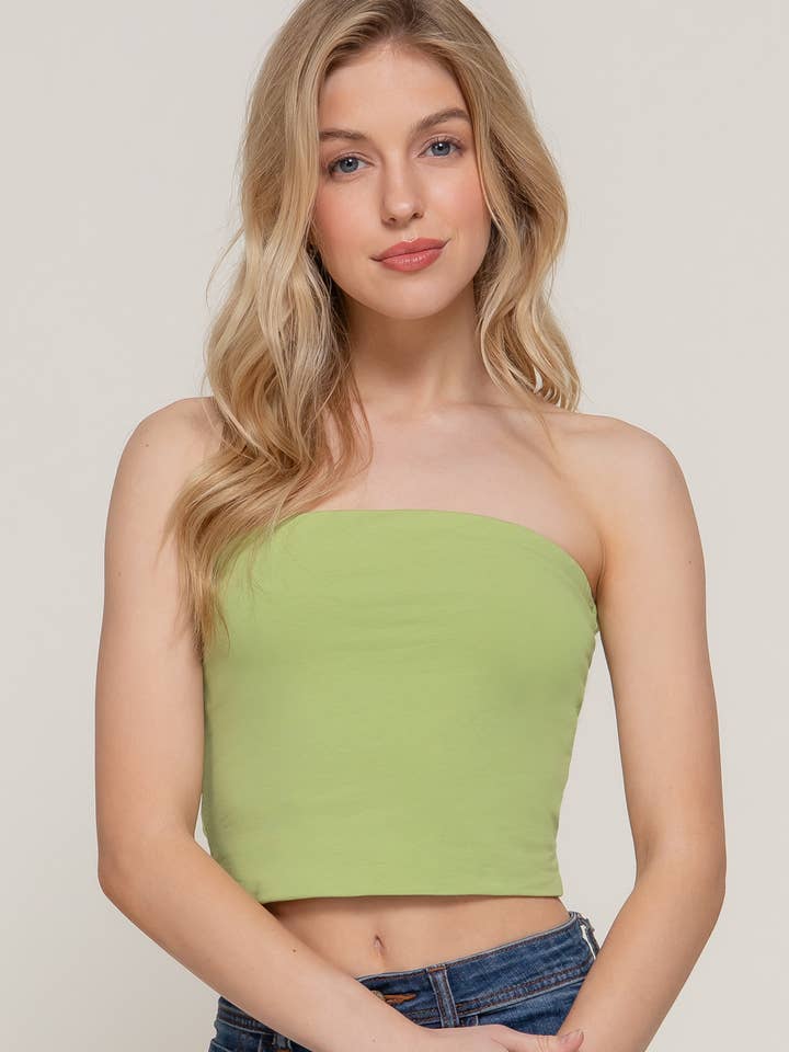 Active Basic | Active USA - Wholesale Bustier - Women's - Crop Tube Cotton Jersey Top