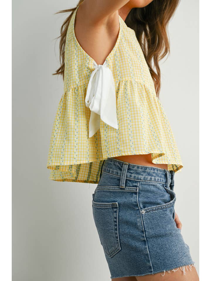 BUTTERMELON - Wholesale Blouse - Women's - Sky Meadow Peplum Top - BMT775022