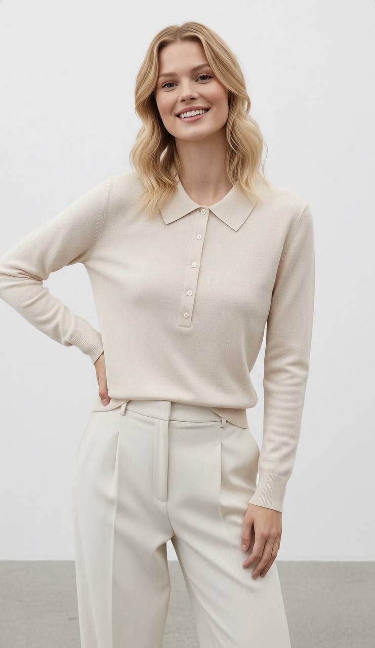 Anaz - Wholesale Polo - Women's - Knit Polo Shirt1