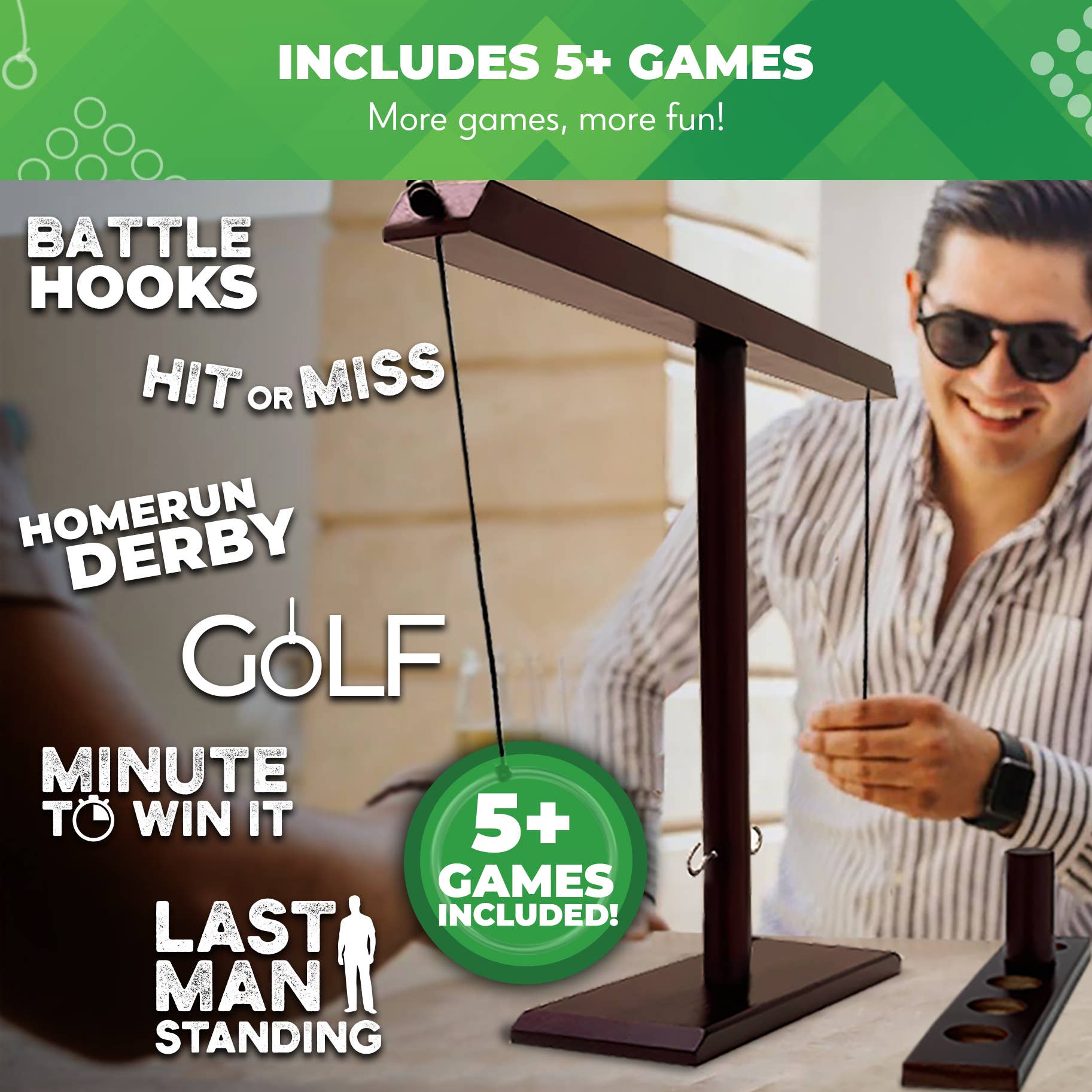 Swooc Games - Wholesale Board Game - Battle Hooks - 2 Player Hook & Ring Game4