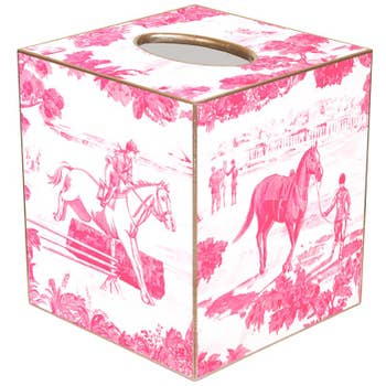 Marye-Kelley - Azaleas on Aqua Tissue Box Cover: Paper Mache