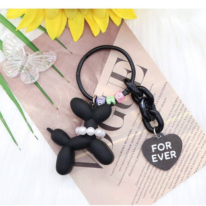 Diacly - Wholesale Keychain - Unisex - 12pk Baloon Puppy Pearls Key chain bag charm