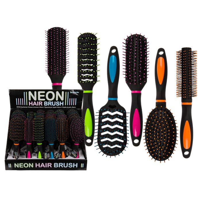 Spazzola per capelli, neon, per la vendita all'ingrosso da parte di Out of the blue KG