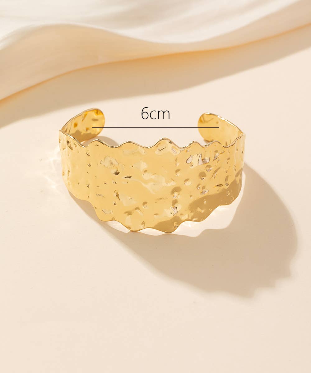 Blossom bijoux - Wholesale Cuff Bracelet - 24BRA003 Stainless Steel Cuff Bracelet2