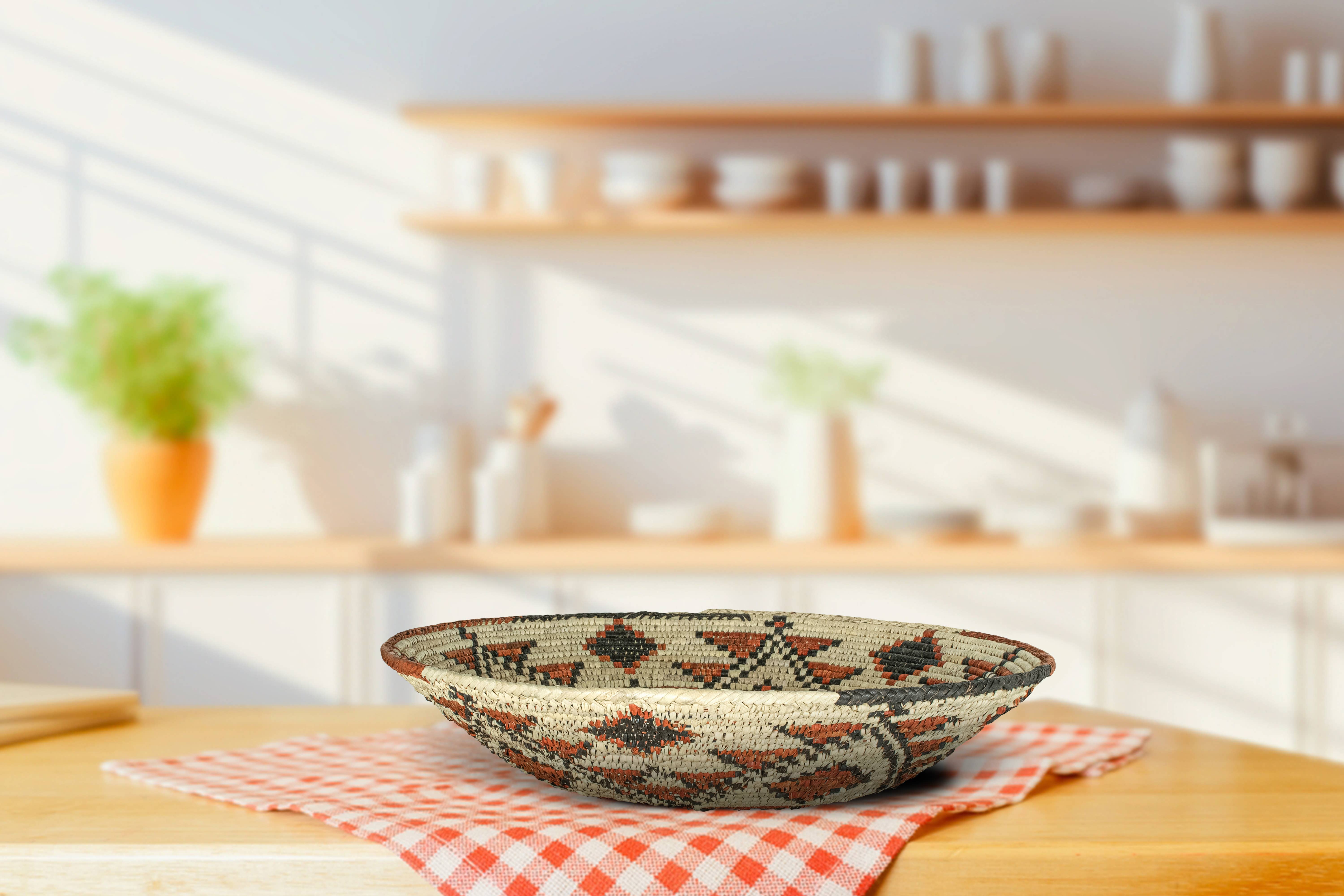 ArtisanalEmporiumLLC - Wholesale Wall Accent - 14" Handwoven Mureedni Bowl for Wall Basket Decor 3