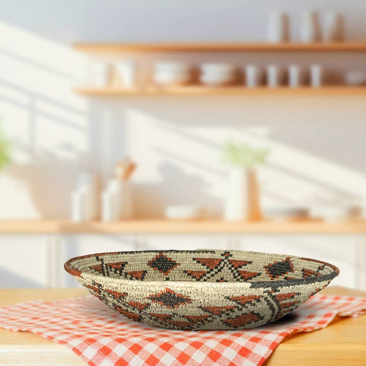 ArtisanalEmporiumLLC - Wholesale Wall Accent - 14" Handwoven Mureedni Bowl for Wall Basket Decor 3