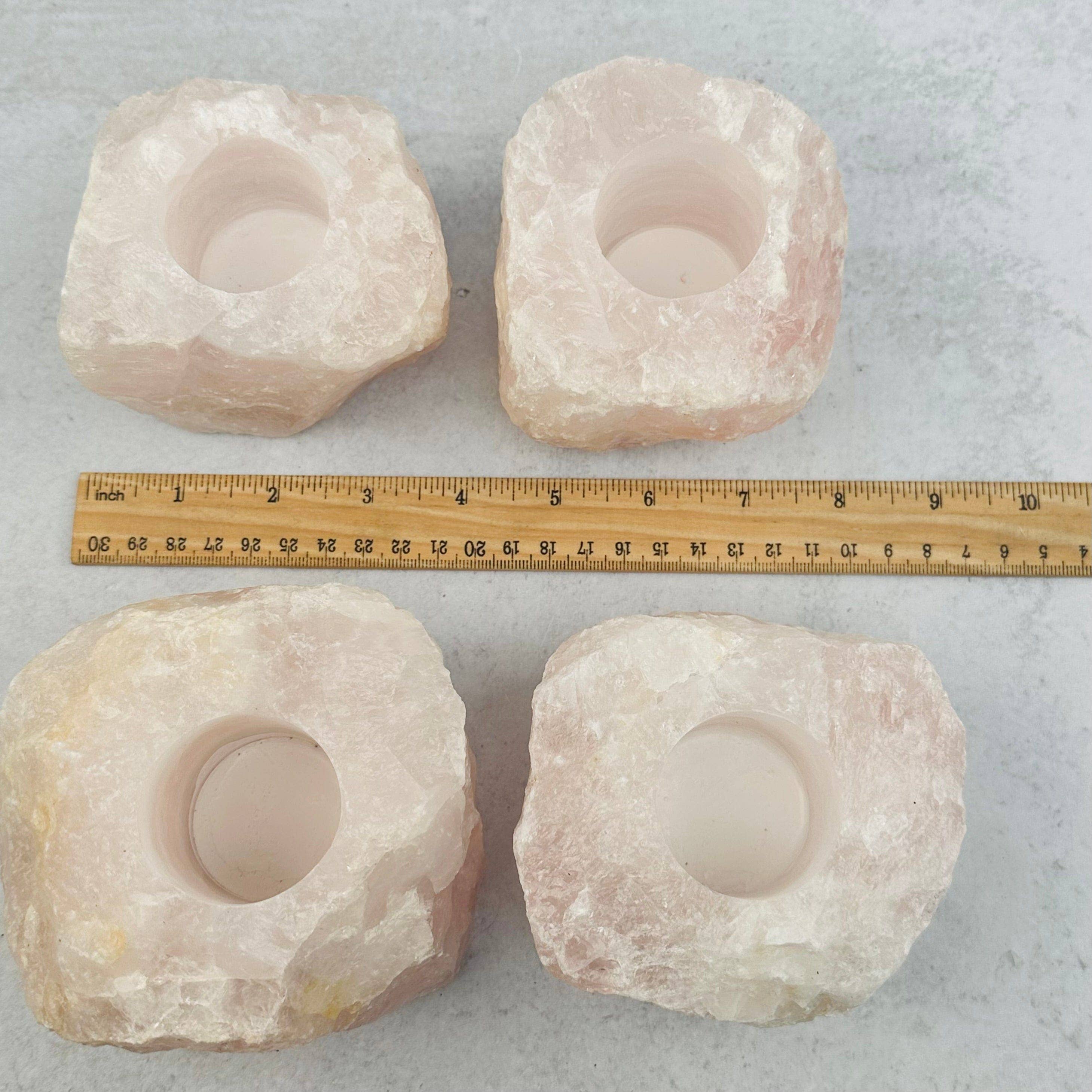 Rock Paradise - Wholesale Candle Holder - Rose Quartz "B" Grade Crystal Candle Holder10