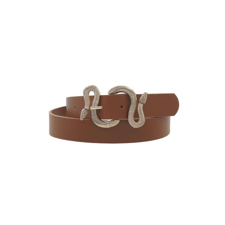 anbfashion - Wholesale Belt - Women's - ANTIQUE GOLD TEXTURED SNAKE WRAP BUCKLE BELT 330