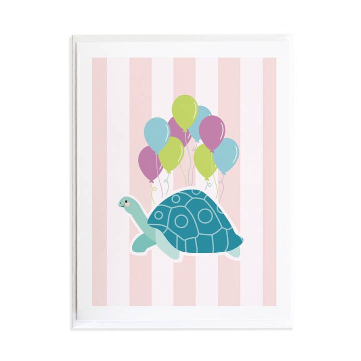 Carte d'anniversaire de la tortue géante des Galápagos pour la vente par Anne Green Design