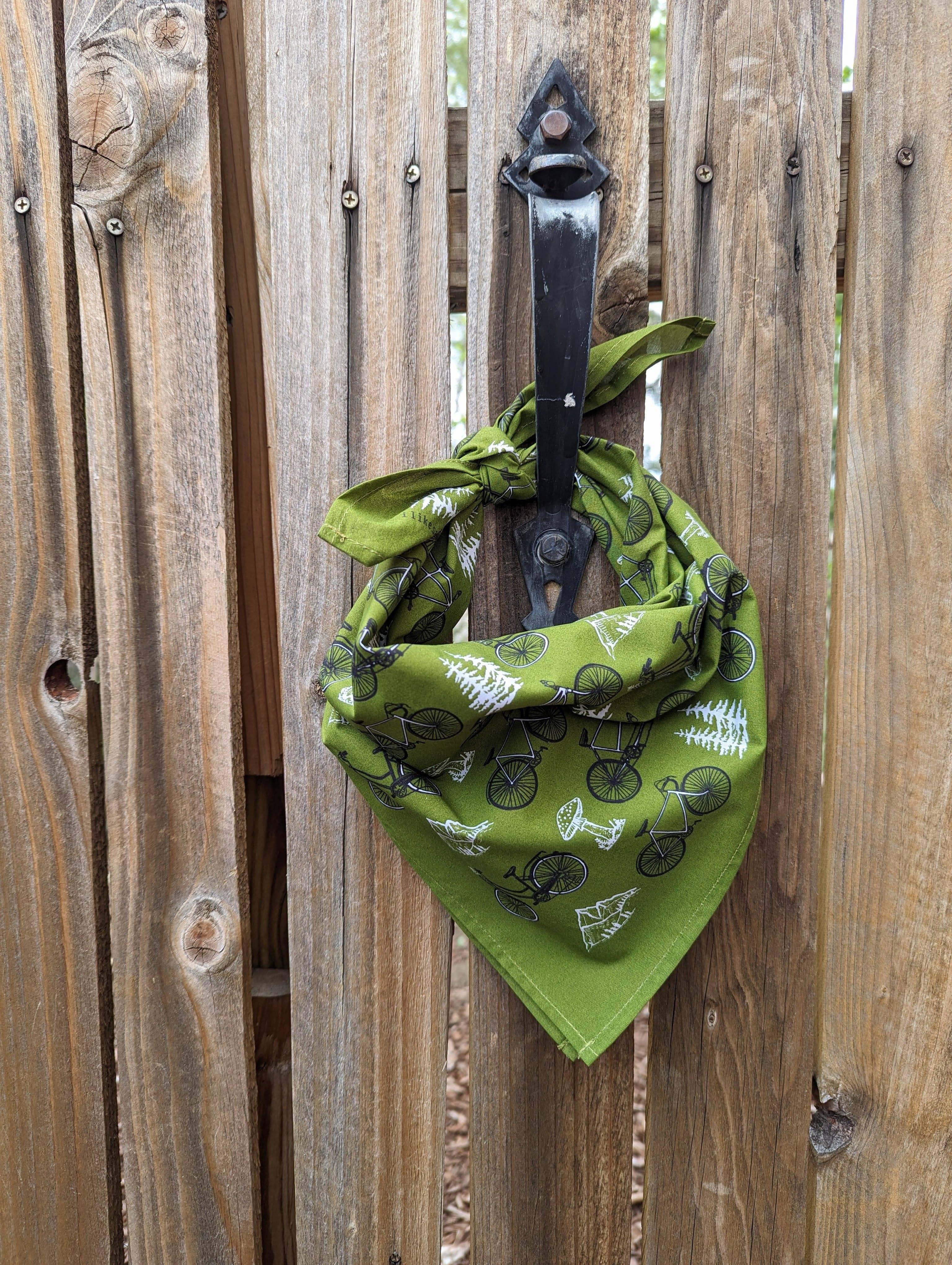 ilikesara | art + goods – wholesale Bandana – Unisex – bandana | bicycle adventure - green nature tree mountain scarf7