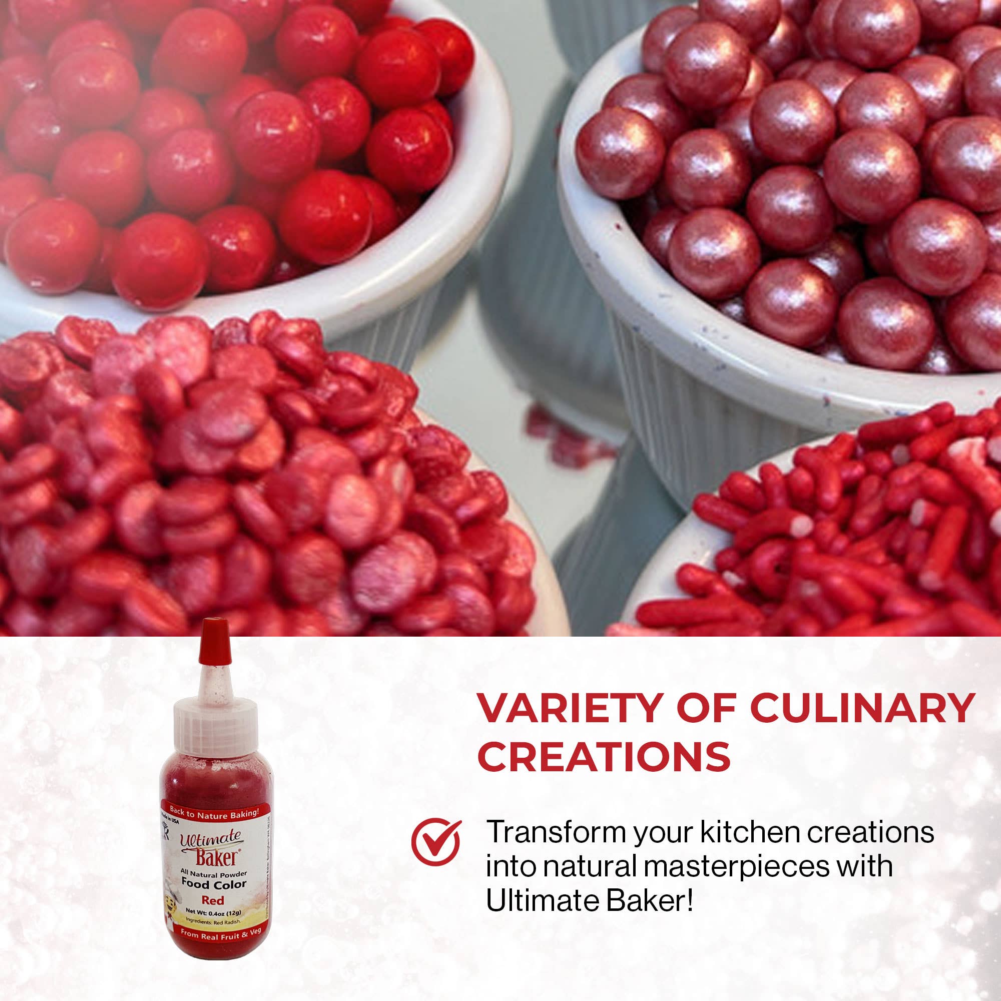 Ultimate Baker – Kit de decoração de bolos por atacado – Corante Alimentar Vermelho Natural Ultimate Baker (1x12g)4