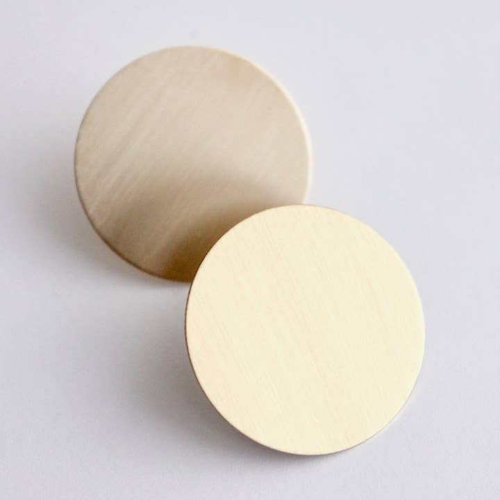 David Aubrey Jewelry - Wholesale Stud/Post Earrings - BRSE91 Brass disc post earrings0