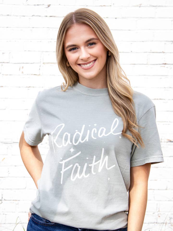 Radical Faith Tee for wholesale by Salt + Light Design Co.