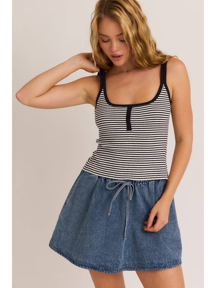 LE LIS - Wholesale Tank Top - Women's - SCOOP NECK SWEATER TANK TOP