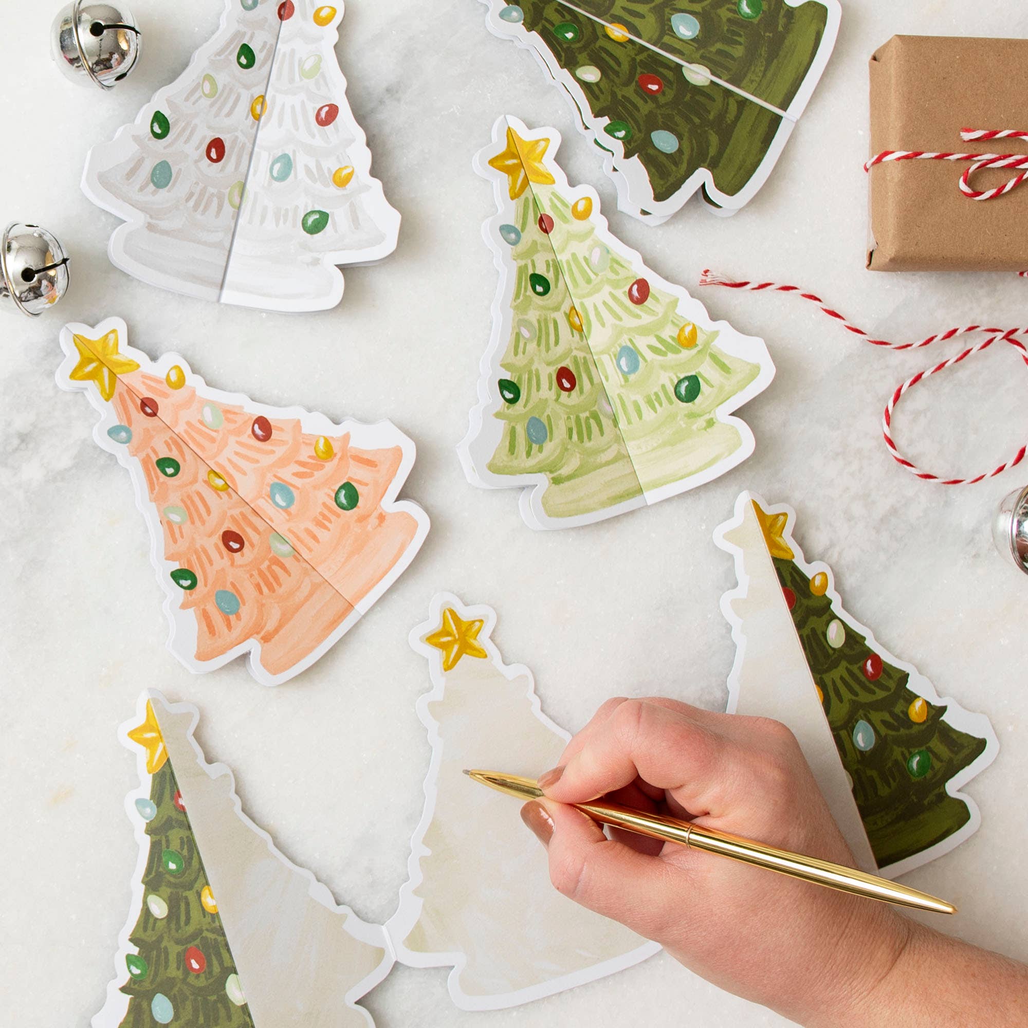 1canoe2 | One Canoe Two Paper Co. - Wholesale Christmas Card - Vintage Christmas Tree Accordion Greeting Card Box Set0