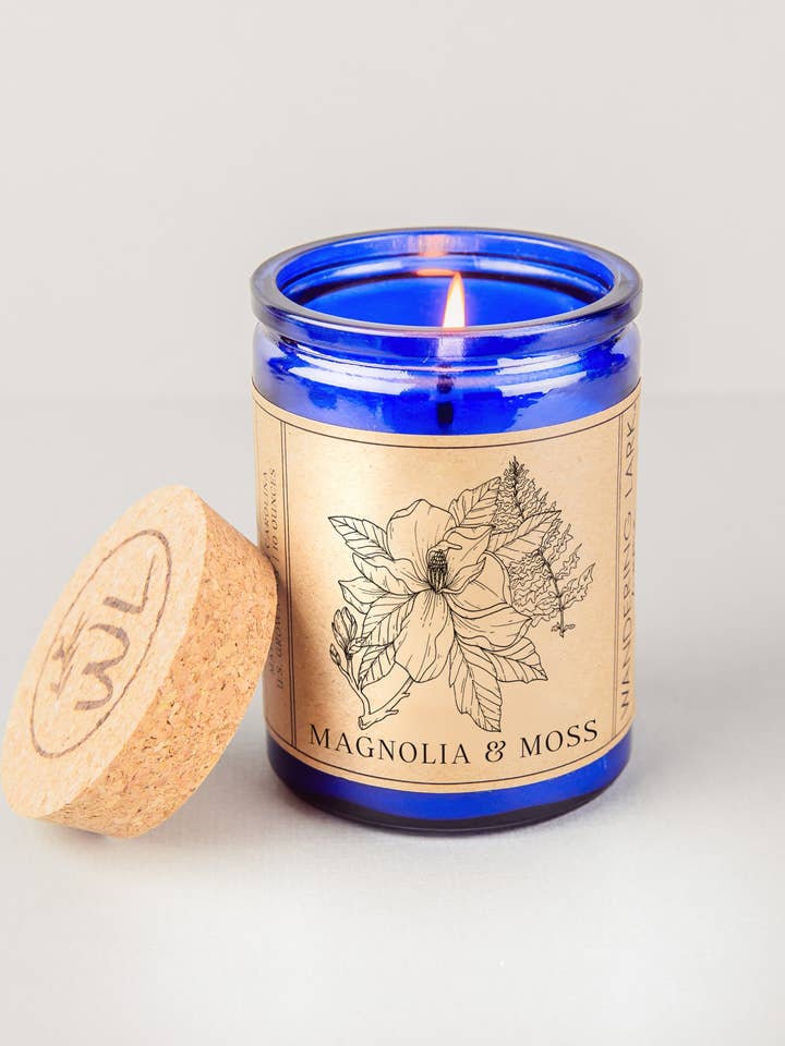 Magnolia & Moss Soy Candle - 10 oz for wholesale by Wandering Lark