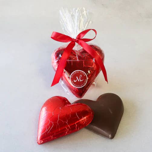 Valentine's 2oz Solid Milk Chocolate Heart for wholesale by Maggie Lyon Chocolatiers