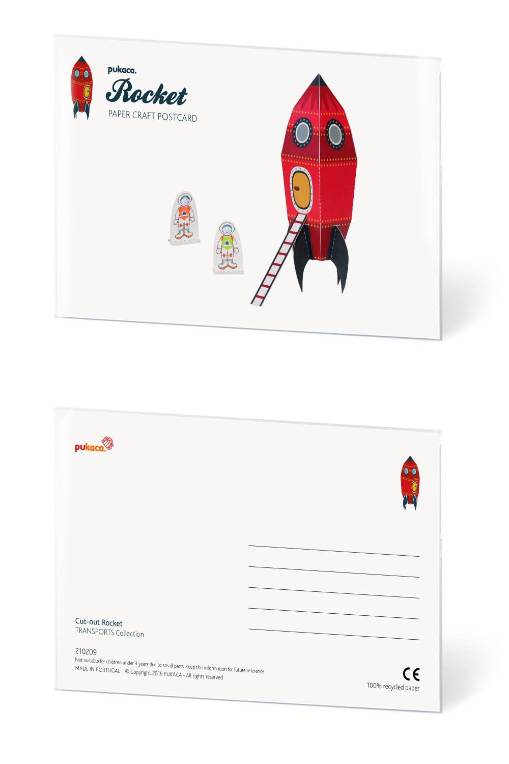 pukaca - Vendita all'ingrosso Kit per lavoretti fai da te - Bambini - Cartolina Razzo1