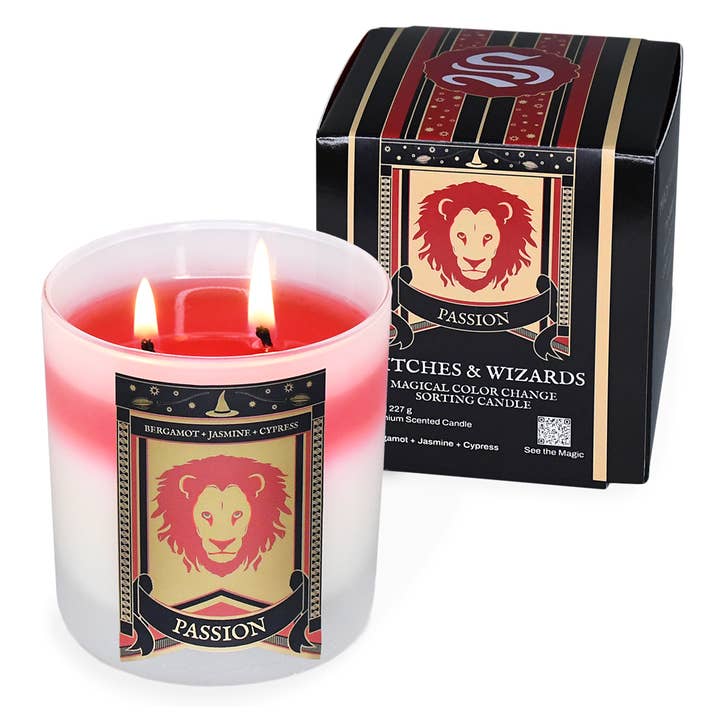 8 oz. Red Color Change Scented Candle - Lion/Passion for wholesale by Spectre Candles