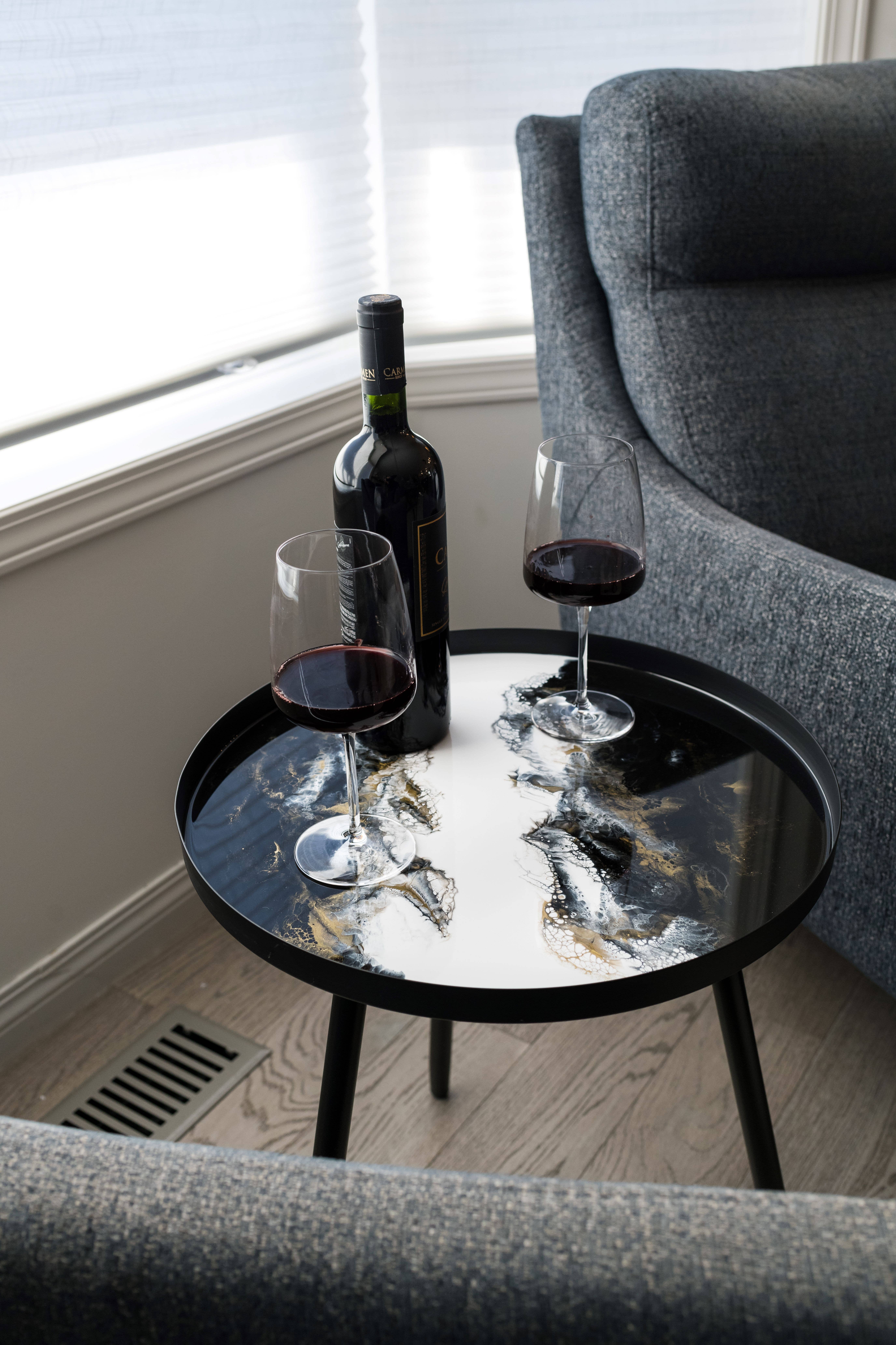 Lynn & Liana Designs - Wholesale Side Table - Resin Accented Side Table - No Tariffs!24