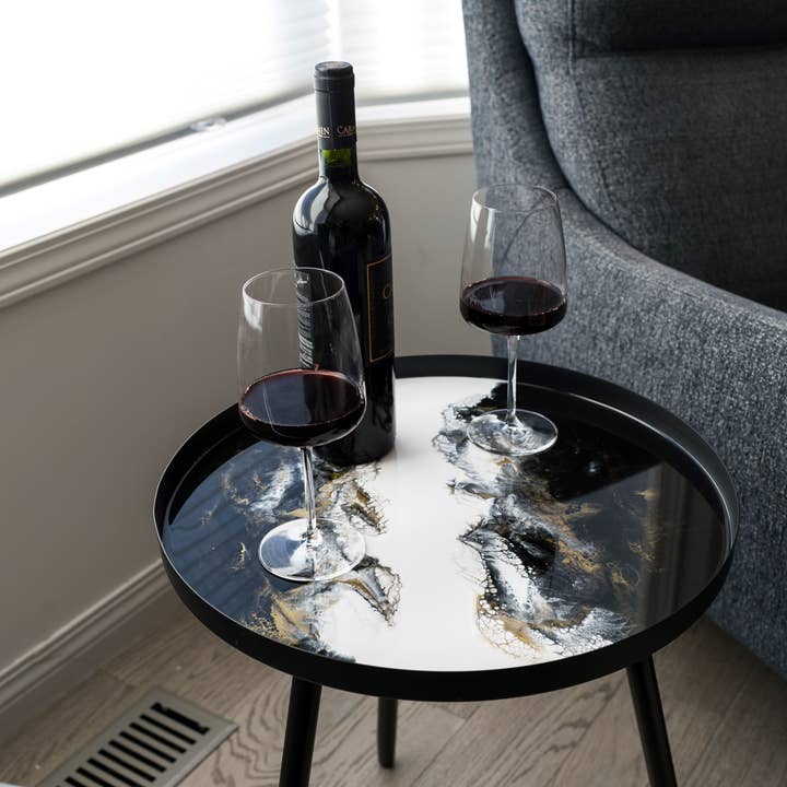 Lynn & Liana Designs - Wholesale Side Table - Resin Accented Side Table - No Tariffs!24