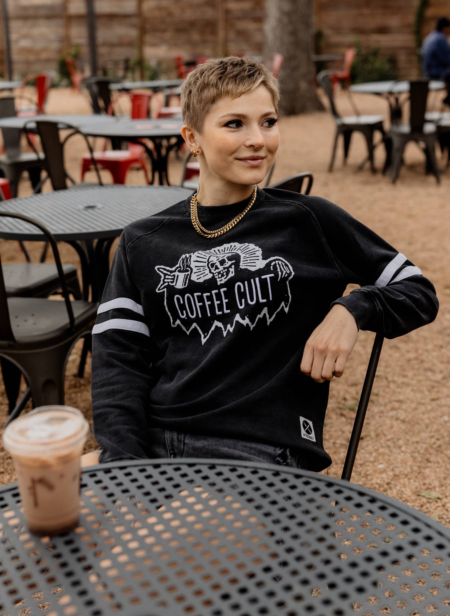 Pyknic - Wholesale Graphic Sweatshirt - Unisex - Coffee Cult Crewneck Sweatshirt2