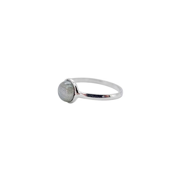 Amberman - Wholesale Single Stone/Solitaire Ring - Labradorite Sterling Silver Ring