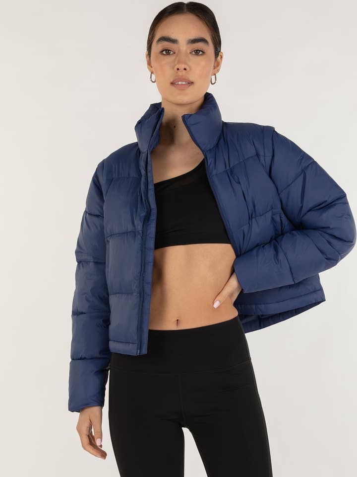 On The Go Puffer Convertible Jacket Vest for wholesale by Rebody