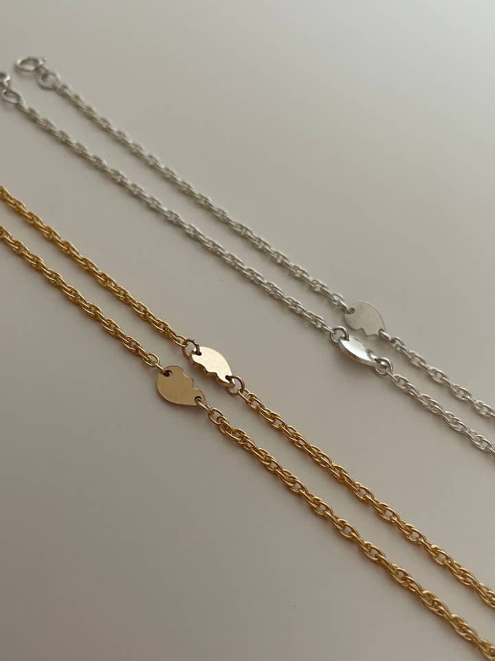 Best Friend Heart Bracelet Set for wholesale by Gioielli By Gabriella